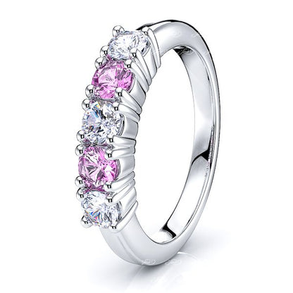 White Diamond and Pink Sapphire