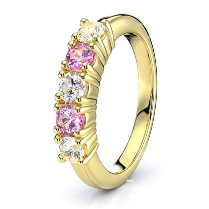 Yellow Diamond and Pink Sapphire