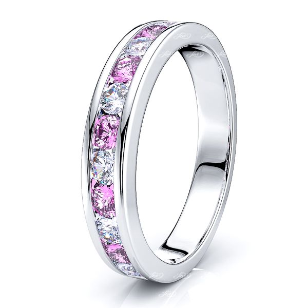 White Diamond and Pink Sapphire