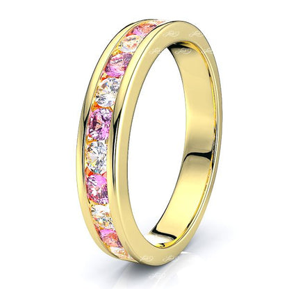 Yellow Diamond and Pink Sapphire