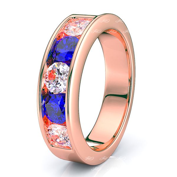 Rose Diamond and Blue Sapphire