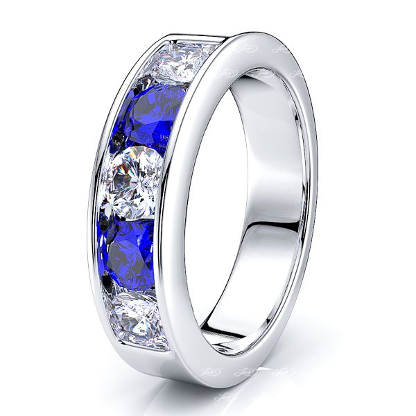White Diamond and Blue Sapphire