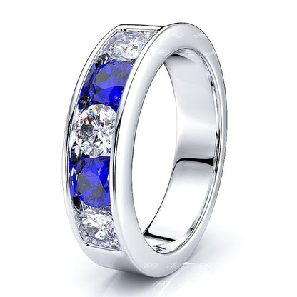 White Diamond and Blue Sapphire