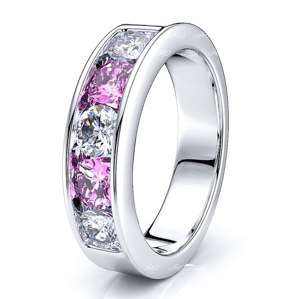 White Diamond and Pink Sapphire