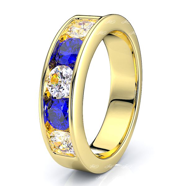 Yellow Diamond and Blue Sapphire