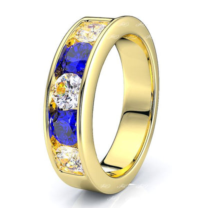 Yellow Diamond and Blue Sapphire
