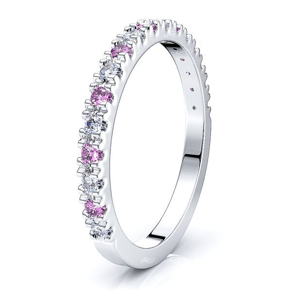 White Diamond and Pink Sapphire