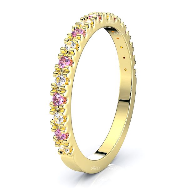 Yellow Diamond and Pink Sapphire