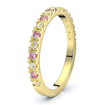 Yellow Diamond and Pink Sapphire