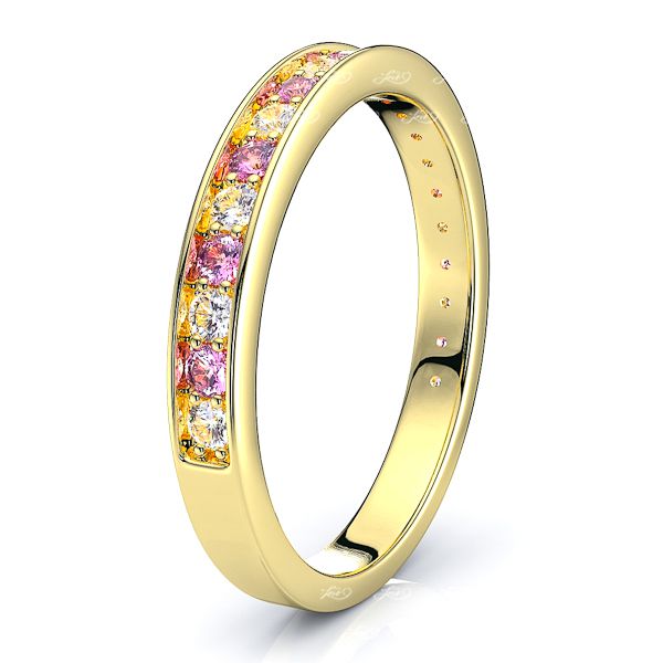 Yellow Diamond and Pink Sapphire