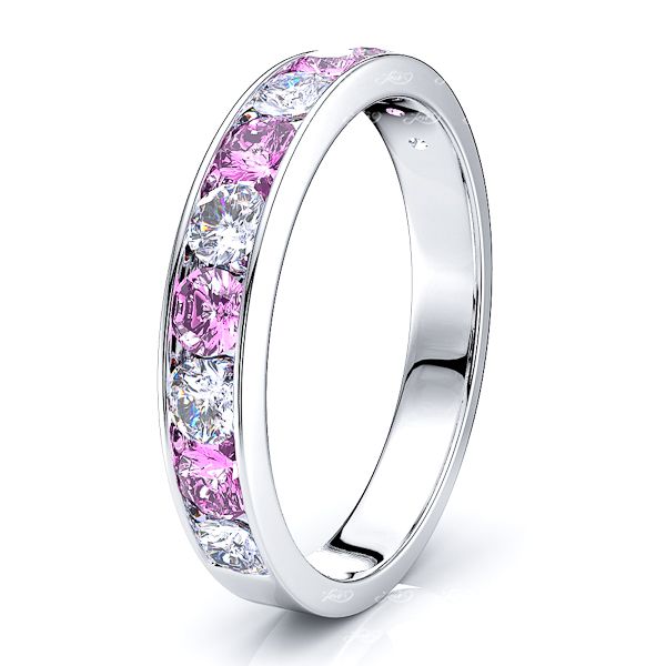 White Diamond and Pink Sapphire