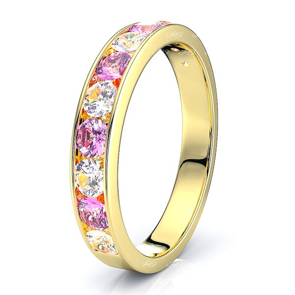 Yellow Diamond and Pink Sapphire
