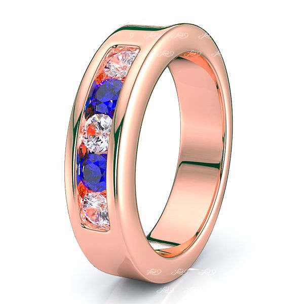 Rose Diamond and Blue Sapphire