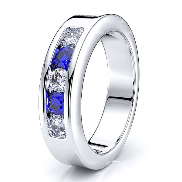 White Diamond and Blue Sapphire