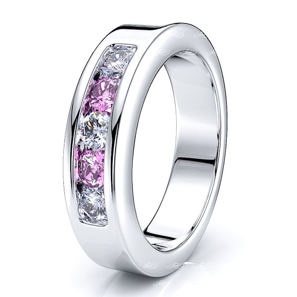 White Diamond and Pink Sapphire