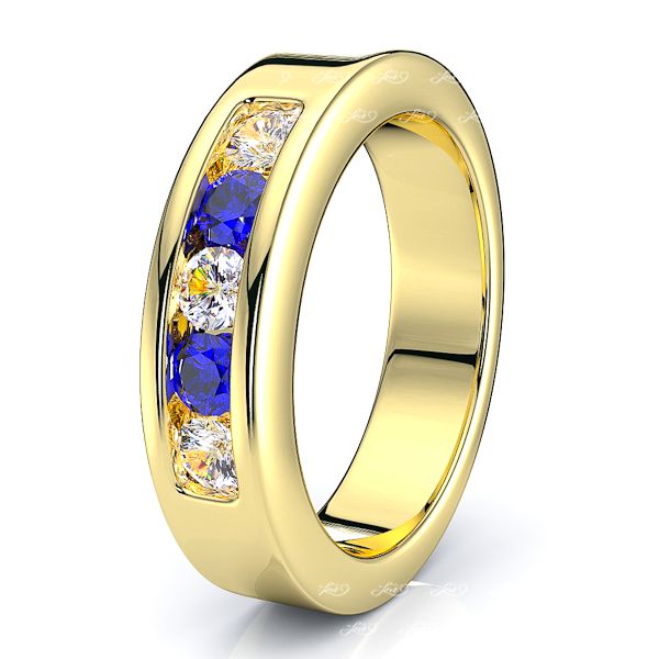 Yellow Diamond and Blue Sapphire