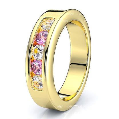 Yellow Diamond and Pink Sapphire