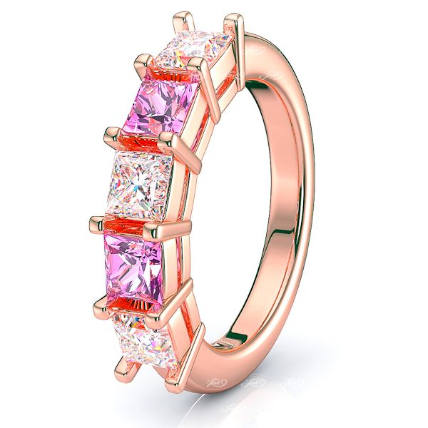 Rose Diamond and Pink Sapphire