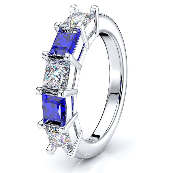 White Diamond and Blue Sapphire