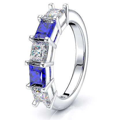 White Diamond and Blue Sapphire