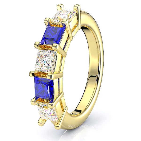 Yellow Diamond and Blue Sapphire