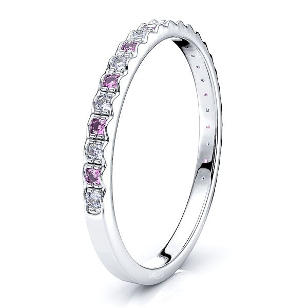 White Diamond and Pink Sapphire