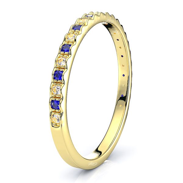 Yellow Diamond and Blue Sapphire