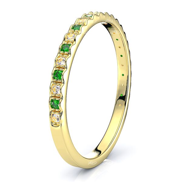 Yellow Diamond and Emerald