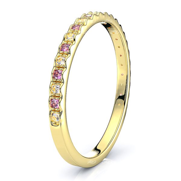 Yellow Diamond and Pink Sapphire