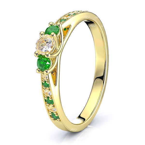 Yellow Diamond and Emerald