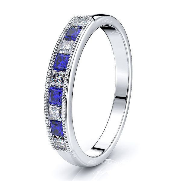 White Diamond and Blue Sapphire