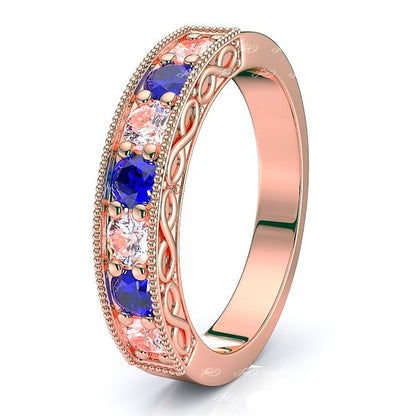 Rose Diamond and Blue Sapphire