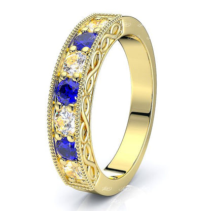 Yellow Diamond and Blue Sapphire