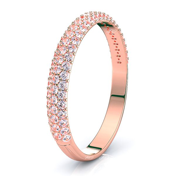 Graziella Pave Set Women Anniversary Wedding Band