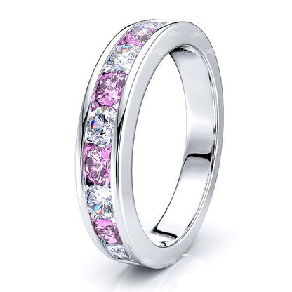 White Diamond and Pink Sapphire