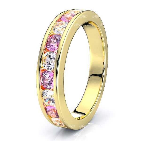 Yellow Diamond and Pink Sapphire