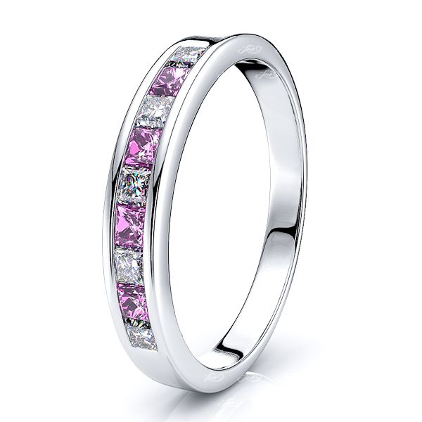 White Diamond and Pink Sapphire