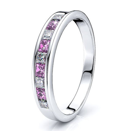 White Diamond and Pink Sapphire