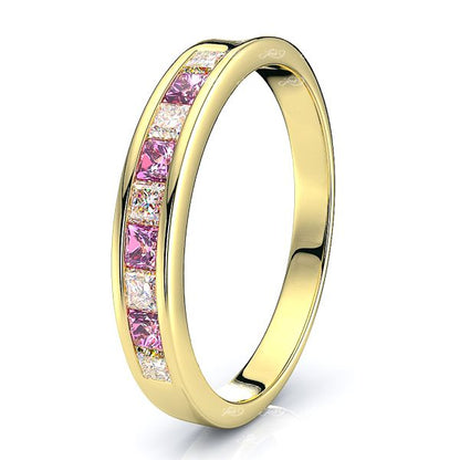 Yellow Diamond and Pink Sapphire