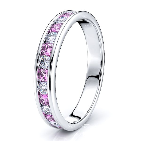 White Diamond and Pink Sapphire