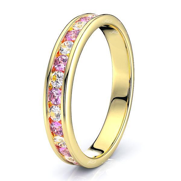 Yellow Diamond and Pink Sapphire