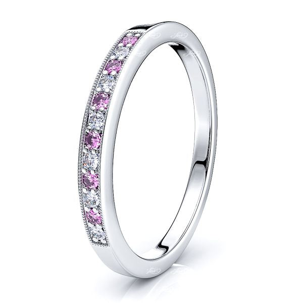 White Diamond and Pink Sapphire