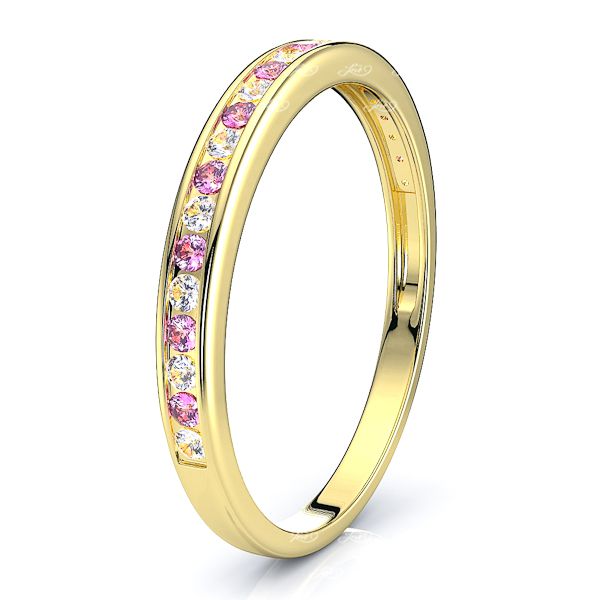 Yellow Diamond and Pink Sapphire
