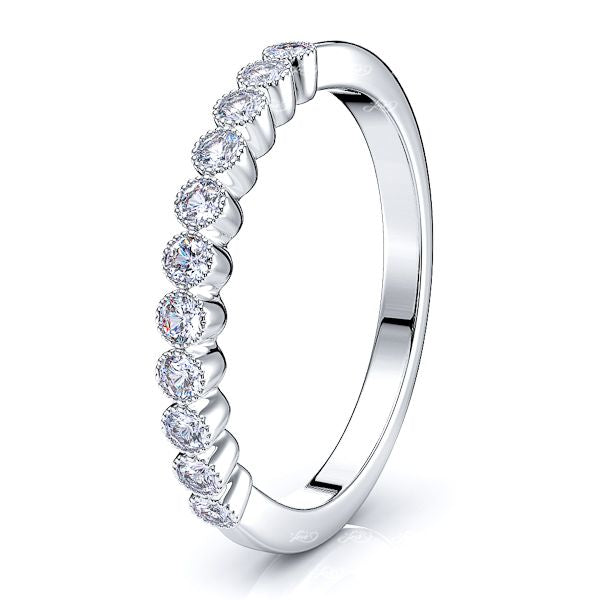 Marinella Milgrain Women Anniversary Wedding Band
