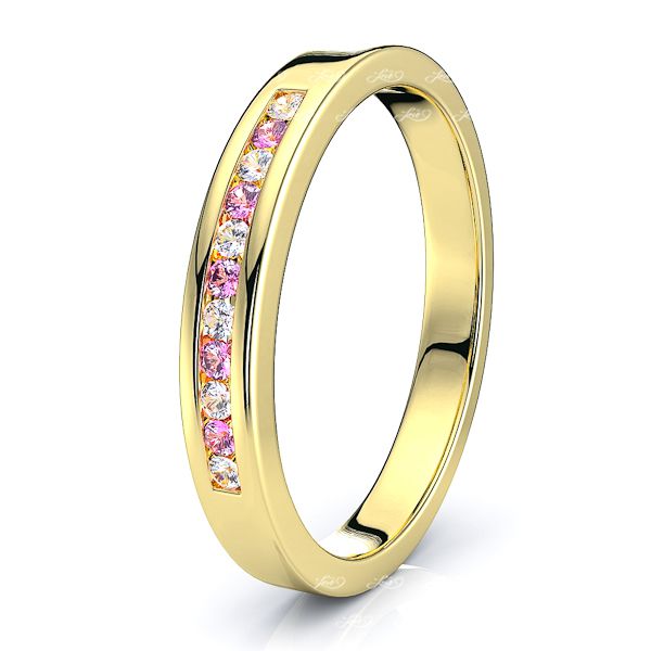 Yellow Diamond and Pink Sapphire