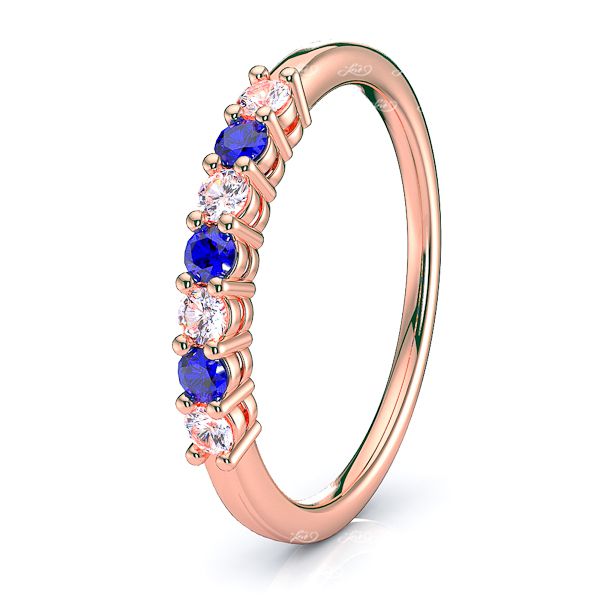 Rose Diamond and Blue Sapphire