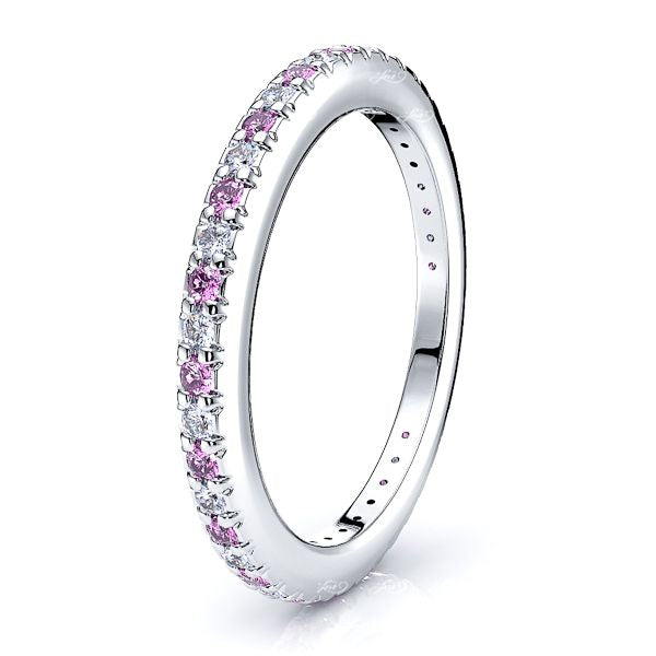 White Diamond and Pink Sapphire