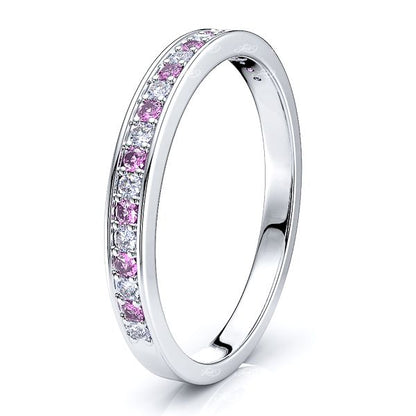 White Diamond and Pink Sapphire