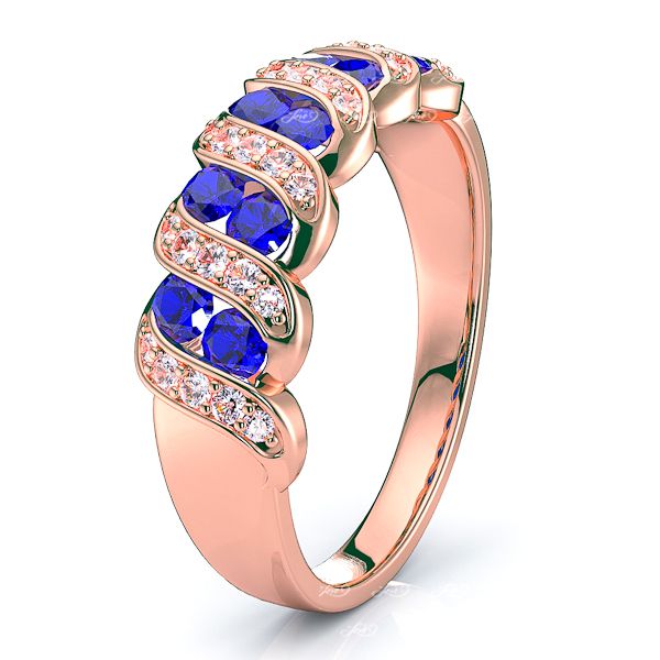 Rose Diamond and Blue Sapphire