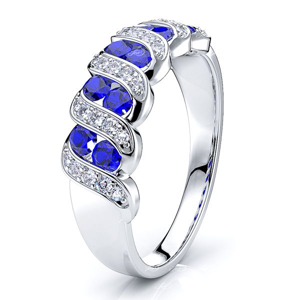 White Diamond and Blue Sapphire
